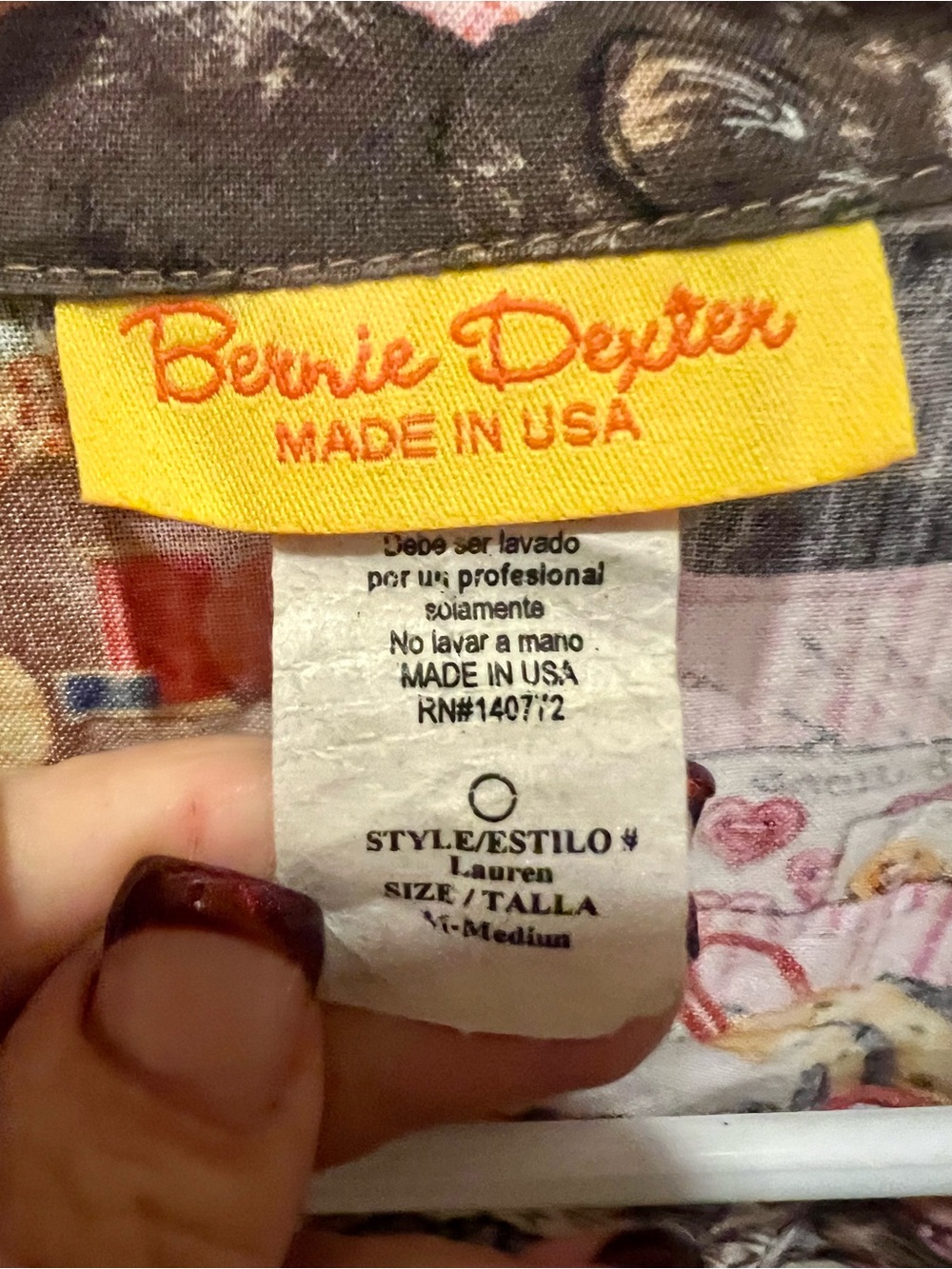 Bernie Dexter Cat lady dress multi Pink & Cream